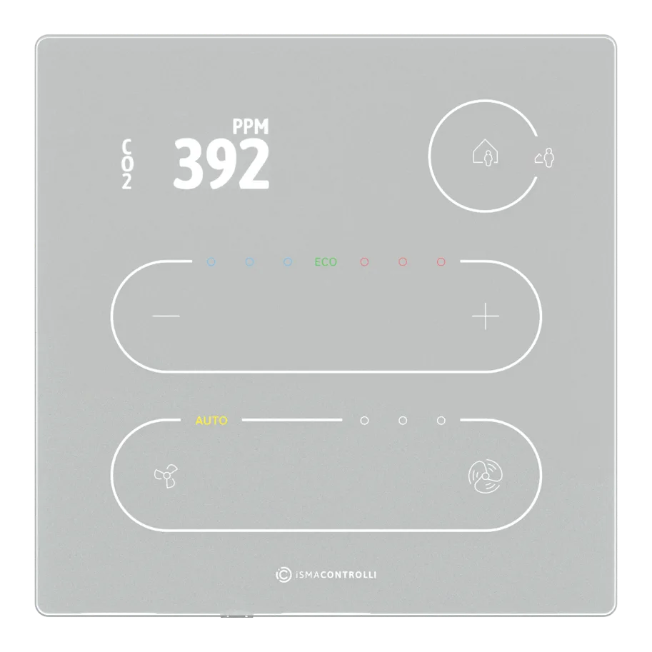 TP-DISP-W Touch Point mit Temperatursensor + CO2 Sensor + TFT Display in weiss