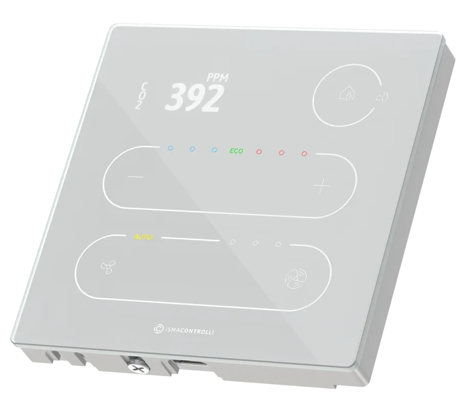 TP-DISP-W Touch Point mit Temperatursensor + CO2 Sensor + TFT Display in weiss