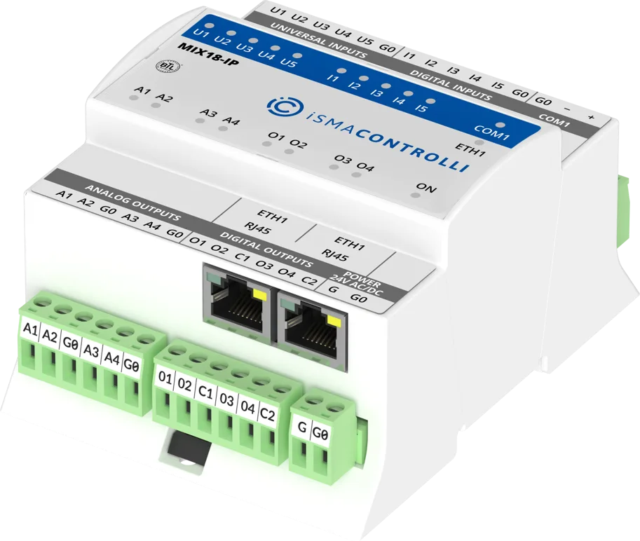 iSMA-B-MIX18-IP MIX-IP IO mit 5DI/5UI/4AO/4DO