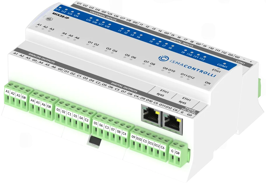 iSMA-B-MIX38-IP MIX-IP IO mit 12DI/8UI/6AO/12DO
