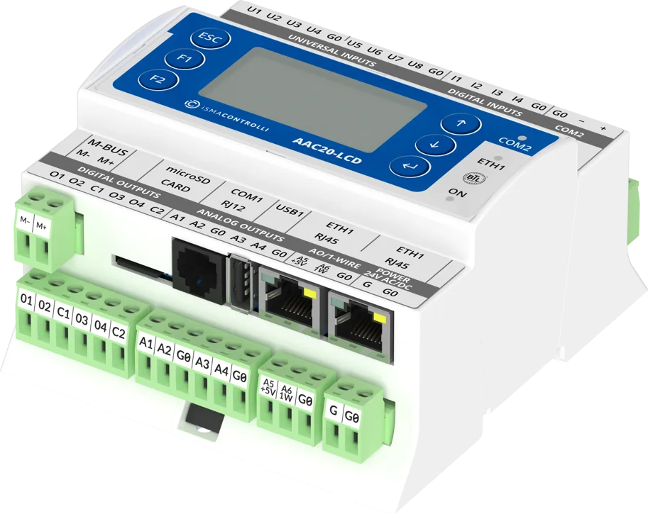 iSMA-B-AAC20-LCD-M Kontroller mit LCD/M-Bus